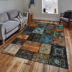 Tapis Rectangulaire Effet Vieilli Usé - B