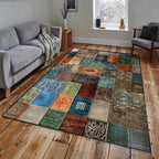 Tapis Rectangulaire Effet Vieilli Usé - E
