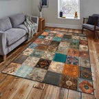 Tapis Rectangulaire Effet Vieilli Usé - I