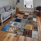 Tapis Rectangulaire Effet Vieilli Usé - K