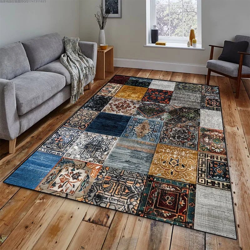 Tapis Rectangulaire Effet Vieilli Usé - K