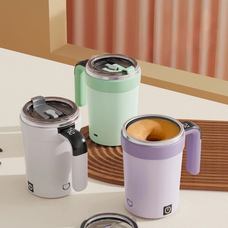 Tasse Auto Melangeuse avec Socle Auto - Mélangeur Universel - Noir