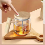 Tasse Auto - Mélangeuse en Verre et Bois - A