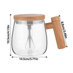 Tasse Auto - Mélangeuse en Verre et Bois - B