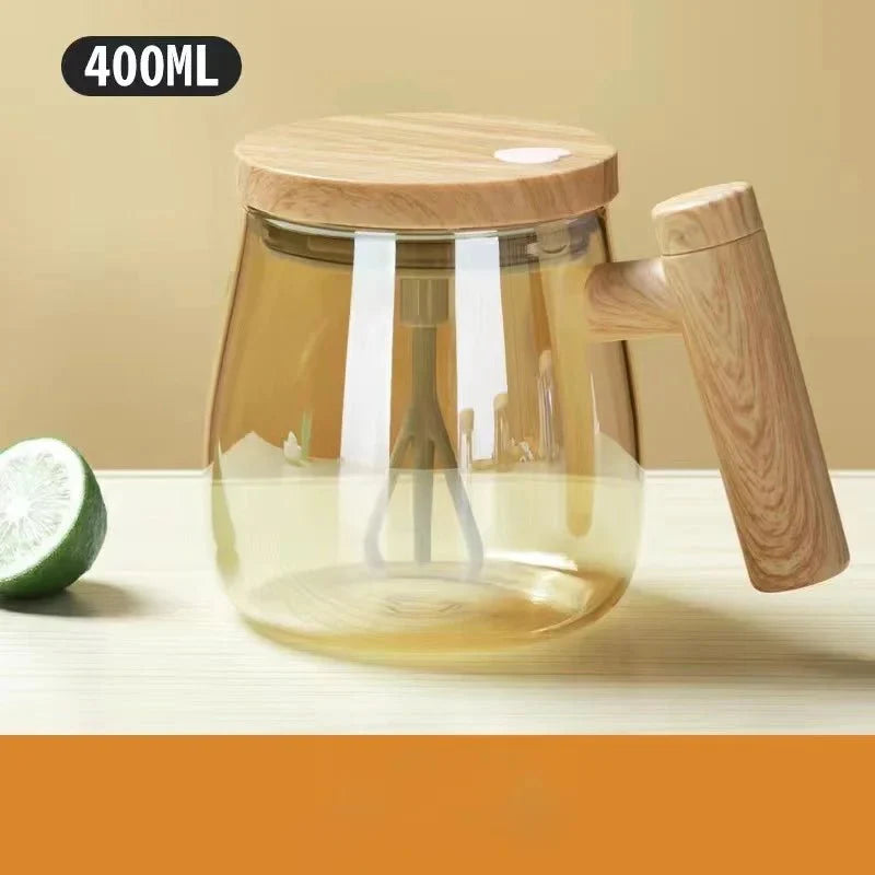 Tasse Auto - Mélangeuse en Verre et Bois - D