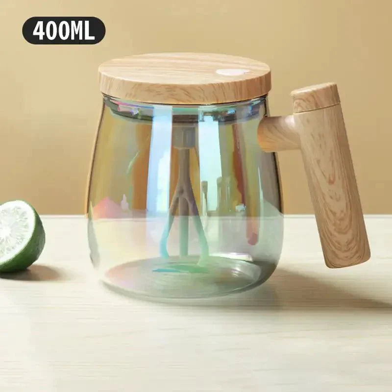 Tasse Auto - Mélangeuse en Verre et Bois - E
