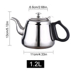 Théière en Acier Inoxydable avec Filtre Intégré - 1.2L