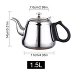 Théière en Acier Inoxydable avec Filtre Intégré - 1.5L