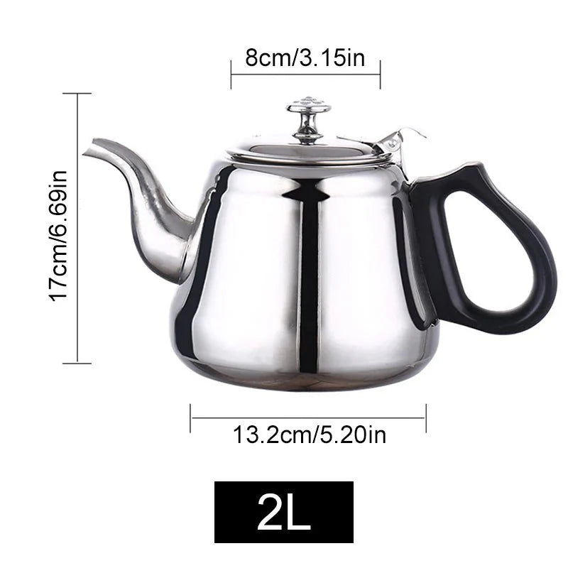 Théière en Acier Inoxydable avec Filtre Intégré - 2L
