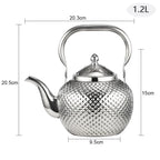Théière en Acier Inoxydable Martelé avec Filtre 1,2L - Argenté