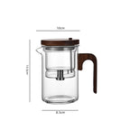 Théière en Verre avec Infuseur et Bouton - 800ML