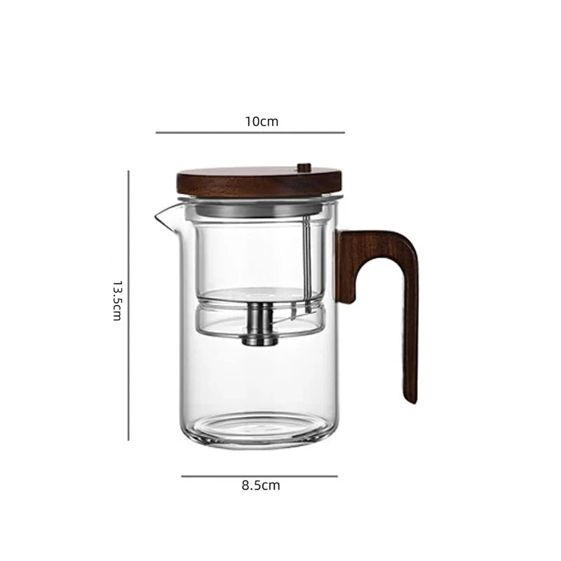 Théière en Verre avec Infuseur et Bouton - 800ML