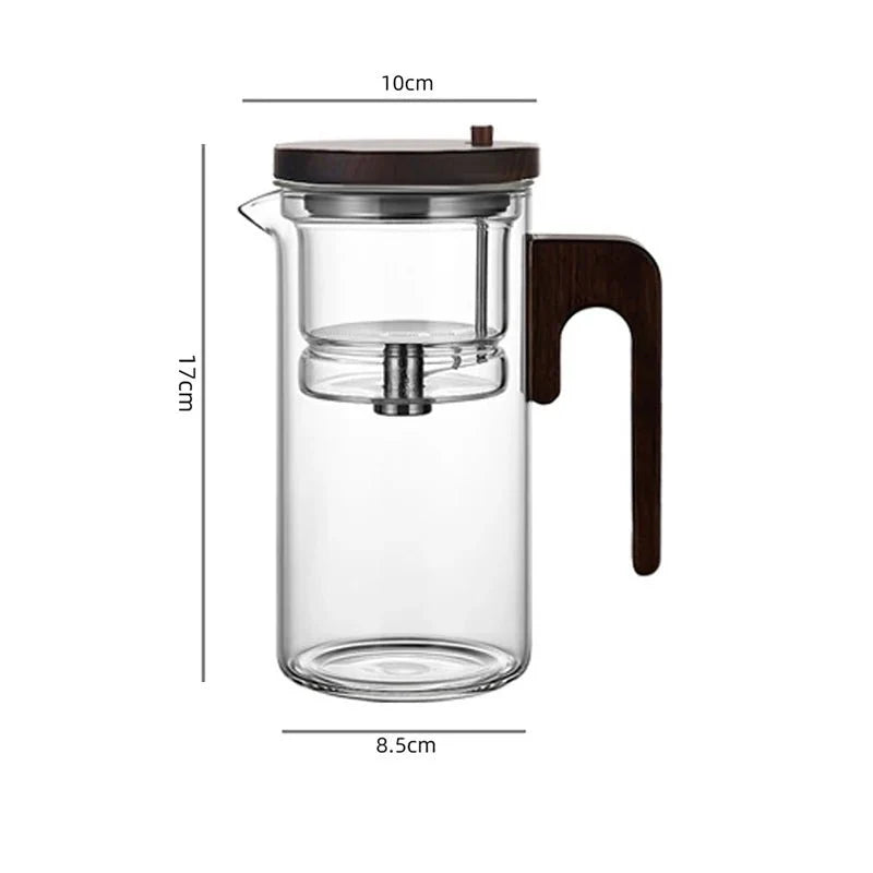 Théière en Verre avec Infuseur et Bouton - 800ML