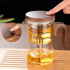 Théière en Verre avec Infuseur et Bouton - 800ML