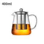 Théière en Verre Borosilicate avec Infuseur Amovible - 400ml