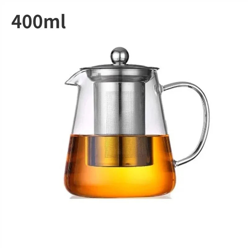 Théière en Verre Borosilicate avec Infuseur Amovible - 400ml