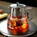 Théière en Verre Borosilicate avec Infuseur Amovible - 550ml