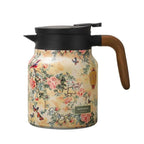 Théière Isotherme 1L en Inox Double Paroi Design Floral Vintage - A