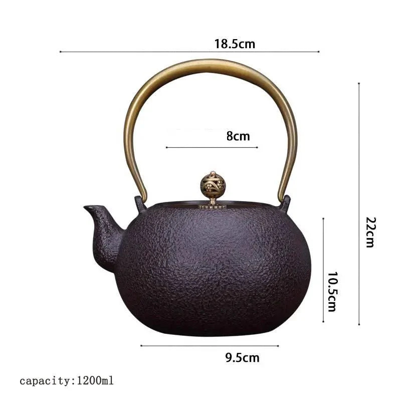 Théière Japonaise 1.2L en Fonte Tetsubin -