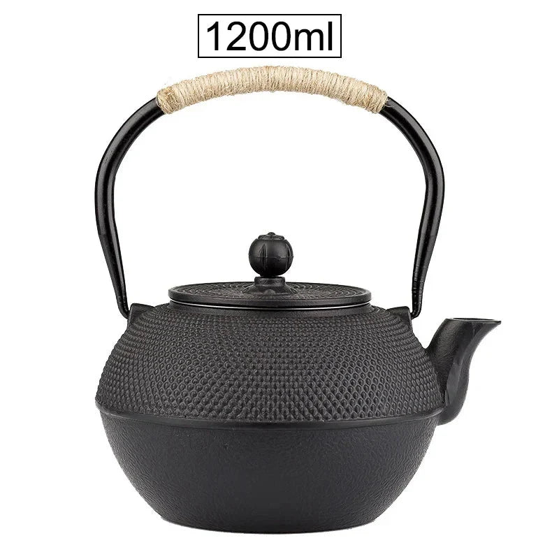 Théière Japonaise en Fonte Noire Émaillée - 1200ML