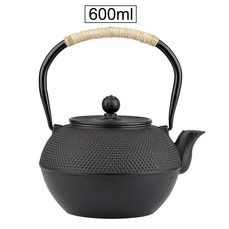 Théière Japonaise en Fonte Noire Émaillée - 600ML