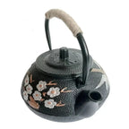 Théière Japonaise en Fonte Noire Fleurs de Cerisier - 300ml
