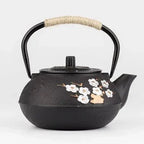 Théière Japonaise en Fonte Noire Fleurs de Cerisier - 800ml