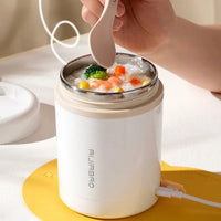 Thermos Soupe Chauffant Électrique 600ML - Blanc