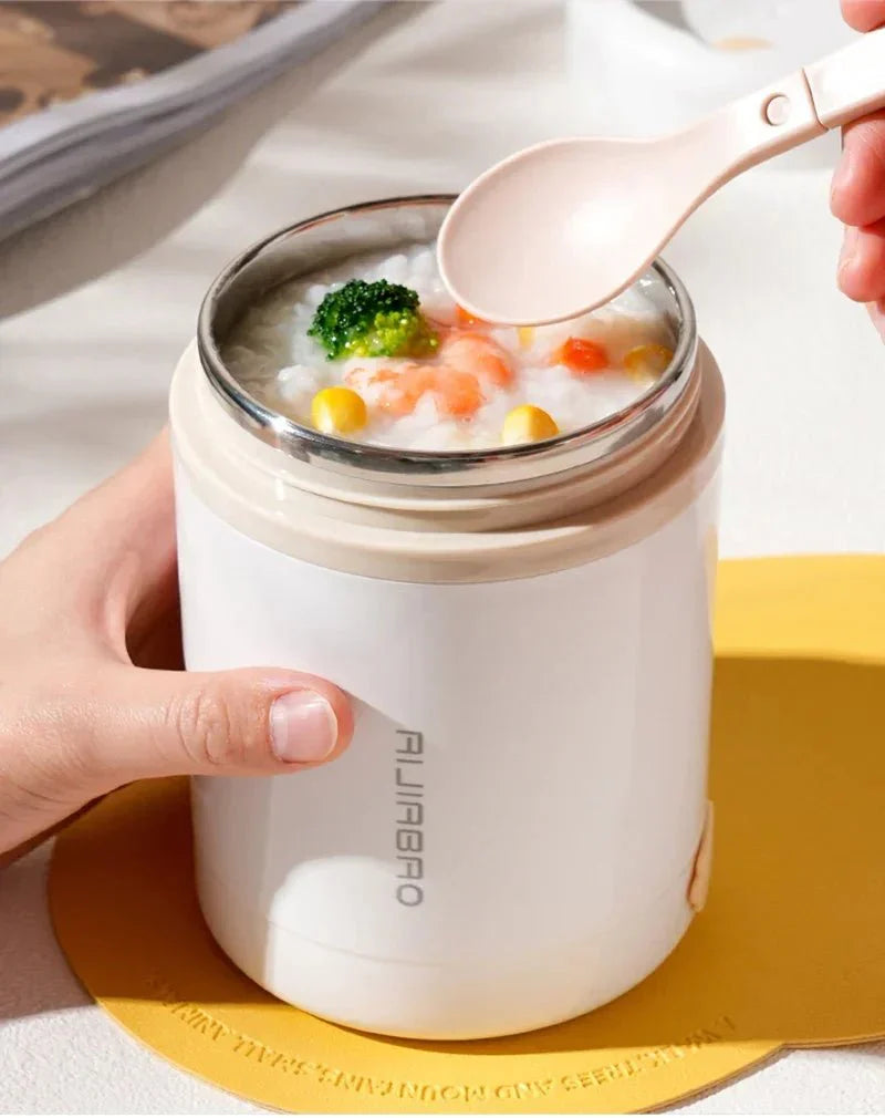 Thermos Soupe Chauffant Électrique 600ML - Blanc