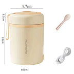 Thermos Soupe Chauffant Électrique 600ML - Jaune