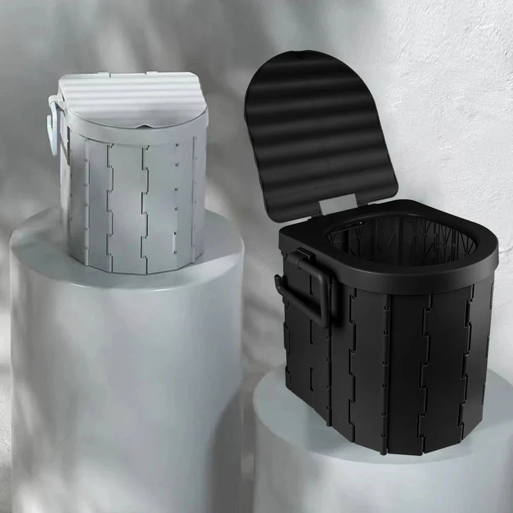 Toilette Portable Pliable - Gris