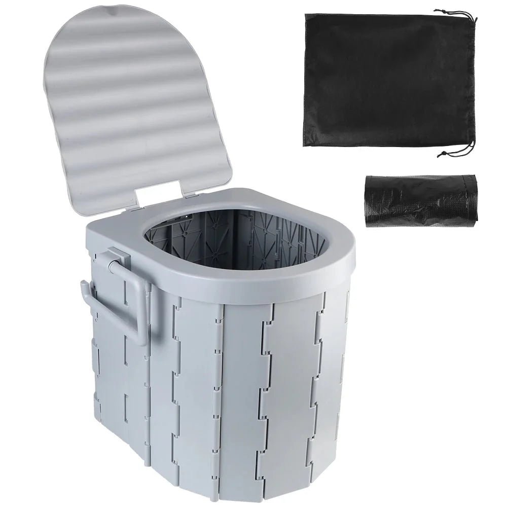 Toilette Portable Pliable - Gris