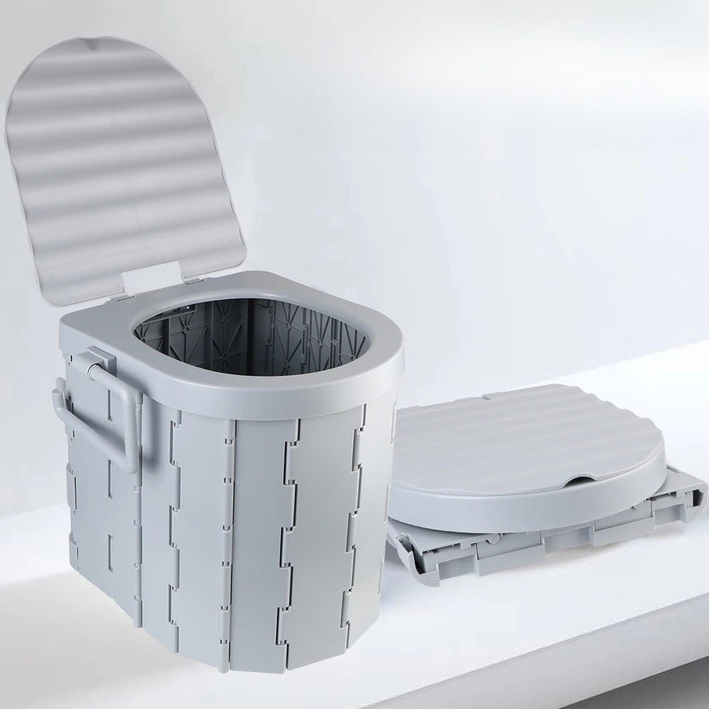 Toilette Portable Pliable - Gris