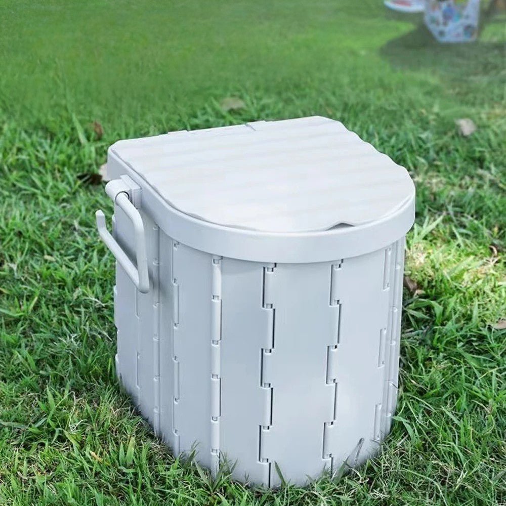 Toilette Portable Pliable - Gris