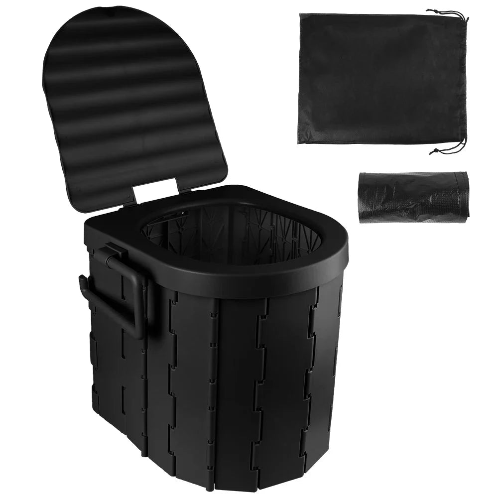 Toilette Portable Pliable - Noir