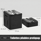 Toilette Seche Pliable Voiture & Camping Car - Noir