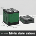 Toilette Seche Pliable Voiture & Camping Car - Vert