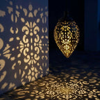 Lanterne LED Goutte d'Eau Style Oriental à Suspendre