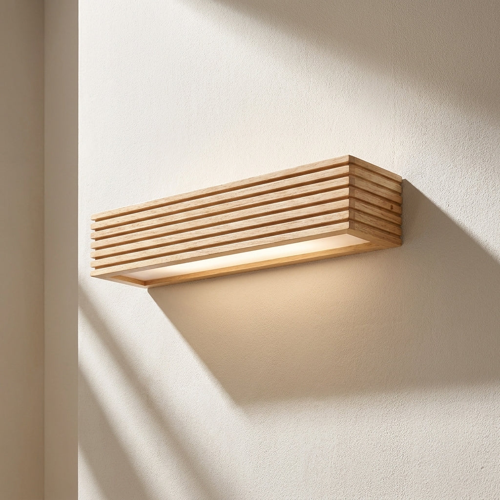 Applique Zen Kioto — Bois Naturel & LED Douce 