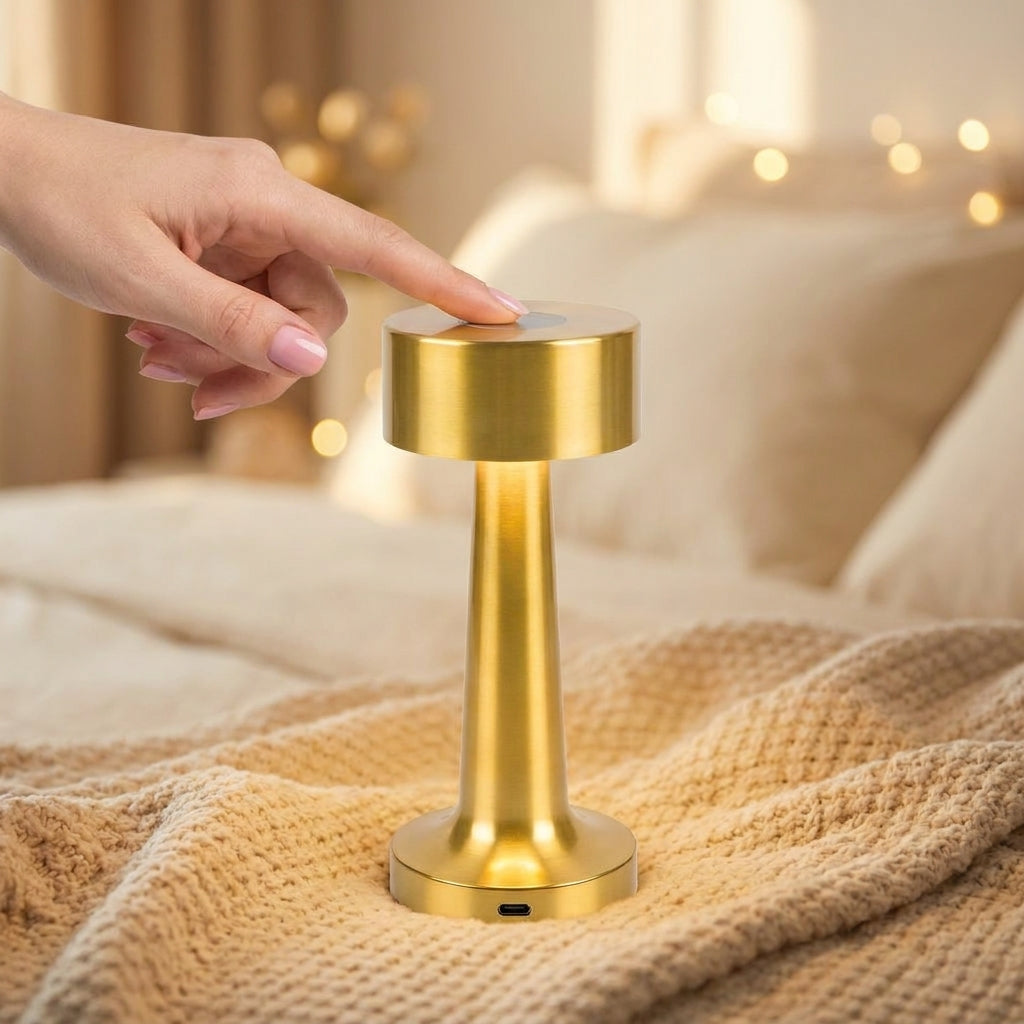 Lampe Vesper — Métal Tactile & Sans Fil