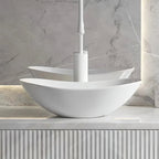 Vasque à Poser Ovale en Céramique Salle de Bain - Blanc
