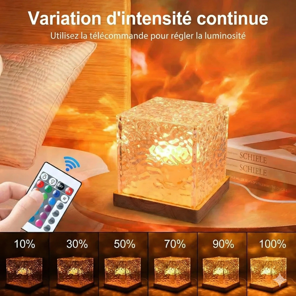 Veilleuse Cristal Cube RGB -