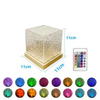 Veilleuse Cristal Cube RGB -