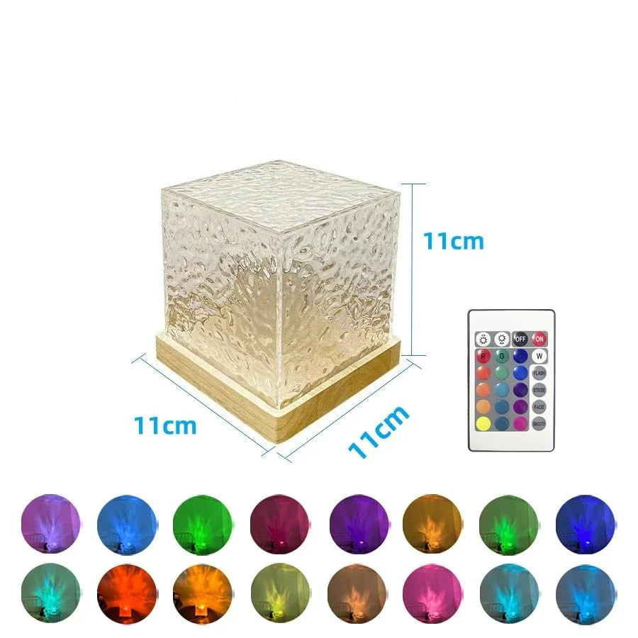 Veilleuse Cristal Cube RGB -