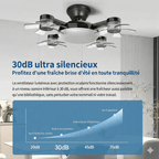 Ventilateur de Plafond à Douille E27 - Blanc