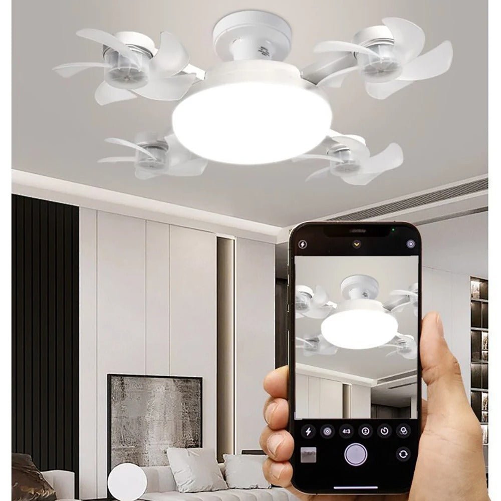 Ventilateur de Plafond à Douille E27 - Blanc