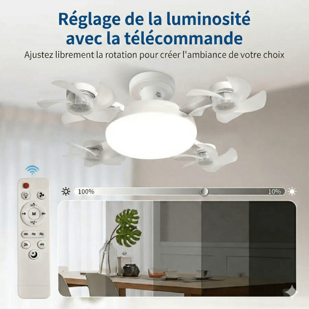 Ventilateur de Plafond à Douille E27 - Noir
